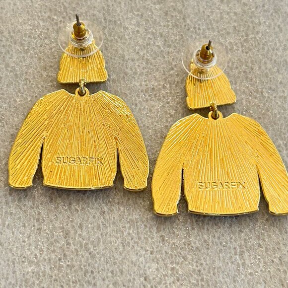 Sugarfix By Baublebar "Love You A Latke" Sweater and Hat Hanukkah Earrings - Picture 9 of 9